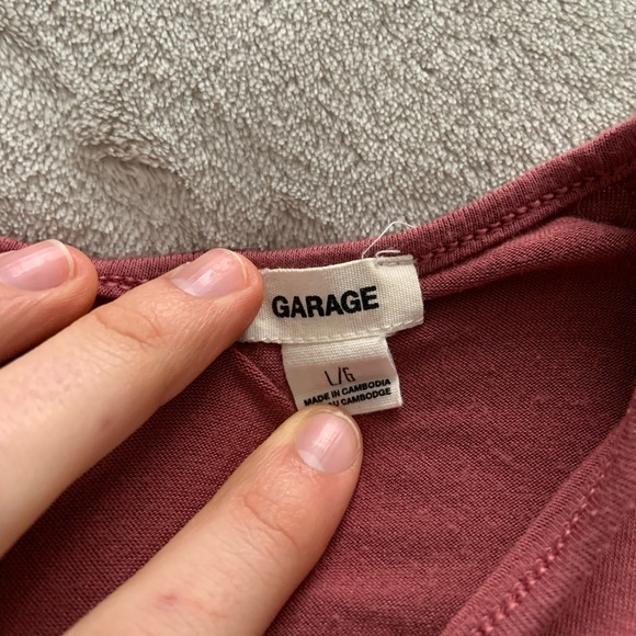 garage ballerina cross back tee in dusty rose - Picture 3 of 3